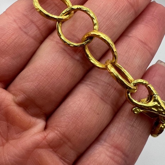 Bronzallure Italy Bracelet Gold-Tone Bronze Multi-Stone Designer Jewelry Signed - Picture 7 of 8